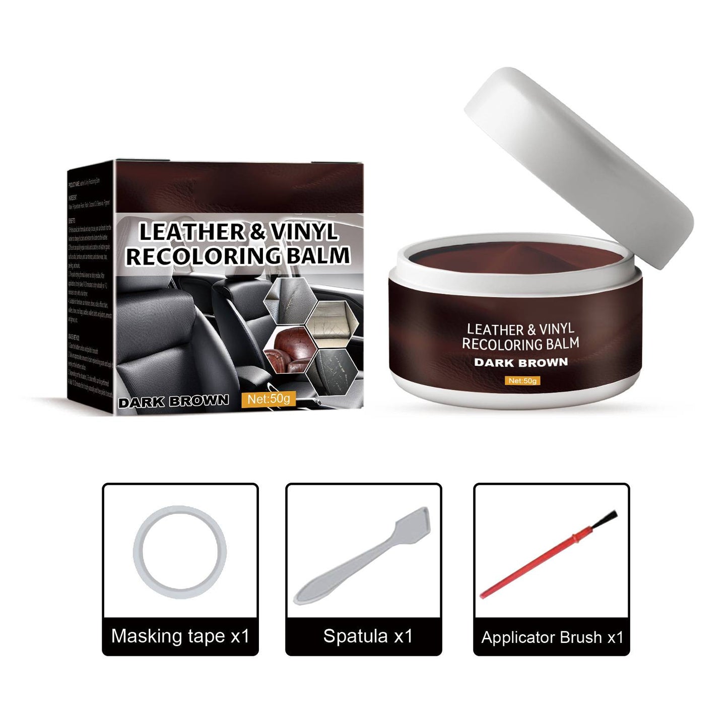 ✨ Leather & Vinyl Recoloring Balm Kit – Restore Faded Seats & Furniture