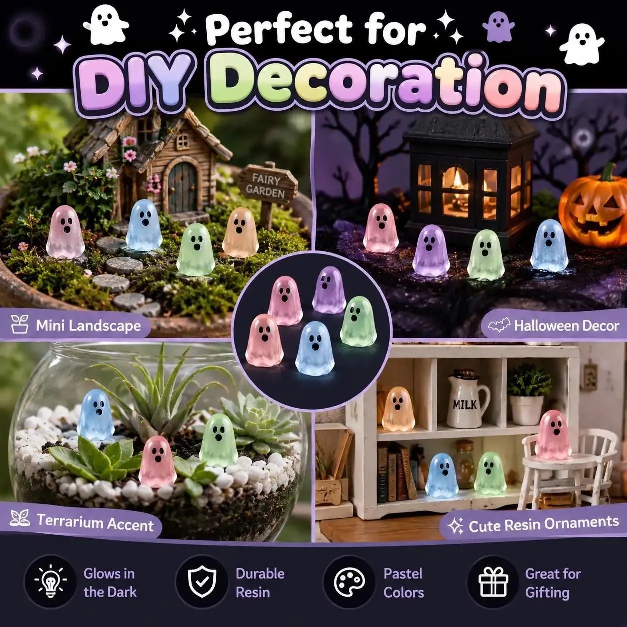 👻 LIMITED DEAL | Mini Glow Ghost Decorations – Cute by Day, Spooky & Glowing After Dark