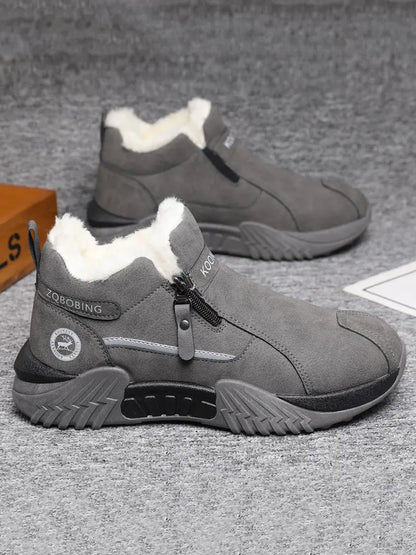 ❄️ Cozy Fleece-Lined Winter Ankle Boots – Warm Side-Zip Snow Shoes for Everyday Comfort