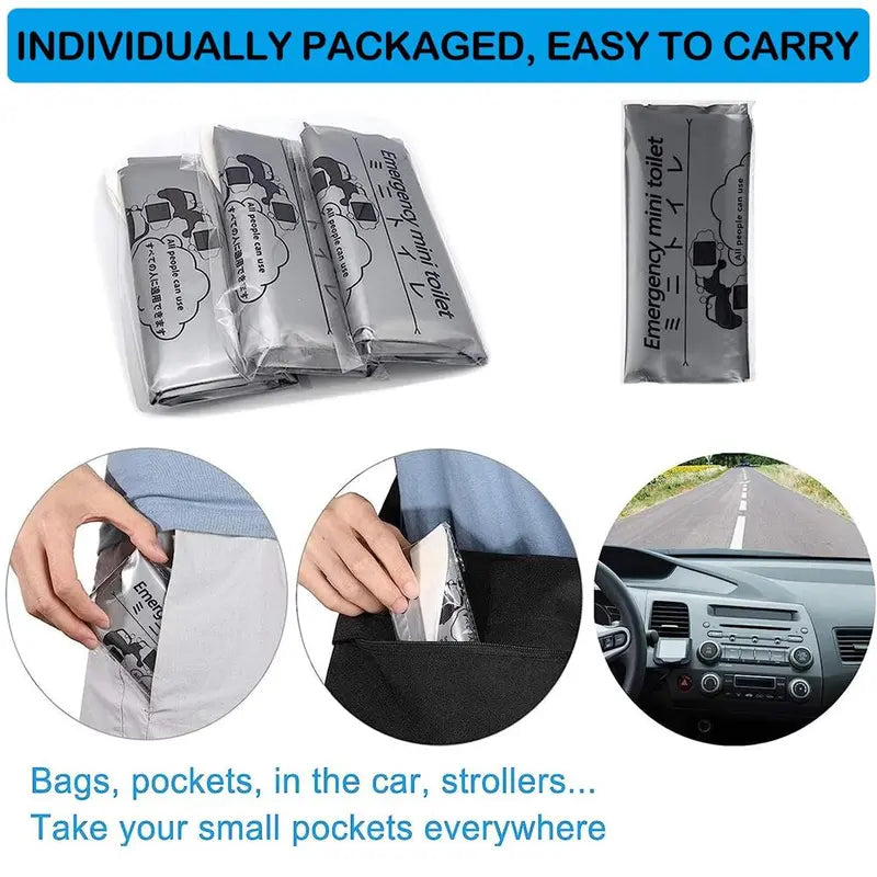 8/16/32PCS Disposable Emergency Urinal Bag, Portable Camping Pee Bags, Travel Pee Bags, Car Traffic Jam Emergency Portable Urine Bag, Vomit Bags, for Men Women Patient