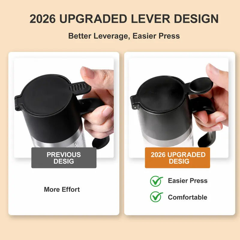 🍯 12 oz No-Drip Honey & Syrup Dispenser with Base – One-Hand Press-to-Pour Server
