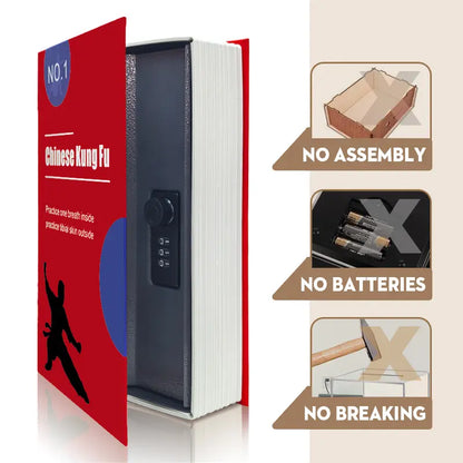 📖 Hidden Book Safe – Secret Storage Box with Combination Lock for Cash, Jewelry & Valuables