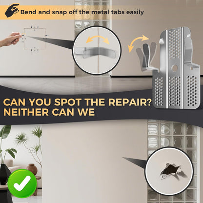 Easy Install Drywall Repair Clips 1/2 Inch | 10 Pack Wall Patch Kit
