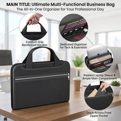 🔥 Fire-Resistant Document Organizer Bag – Large Capacity A4 File Storage Case