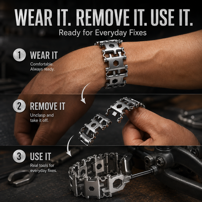⚙️ Tools You Can Wear – Heavy-Duty Multitool Bracelet for DIY, Outdoor & Everyday Carry