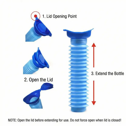 🚗 750ml Retractable Emergency Urinal – Portable Travel & Camping Toilet