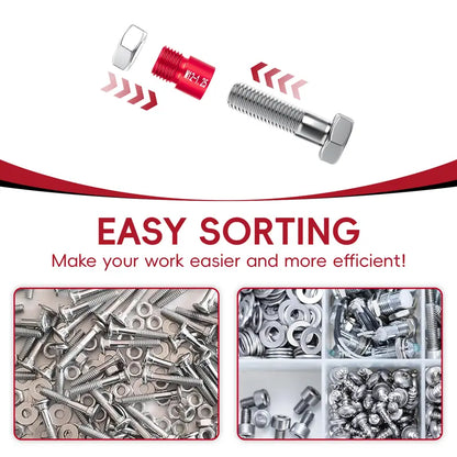 🔧 Nut & Bolt Thread Checker Kit – Inch & Metric Size Gauge Set