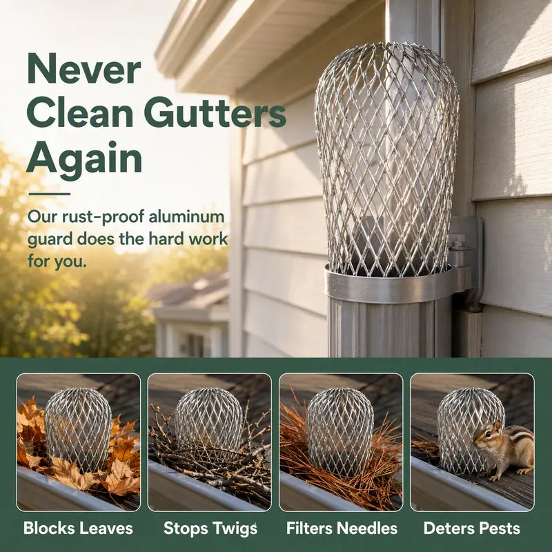 🍂 FALL FAVORITE | Expandable Gutter Leaf Strainer – Helps Block Leaves, Pine Needles & Roof Debris