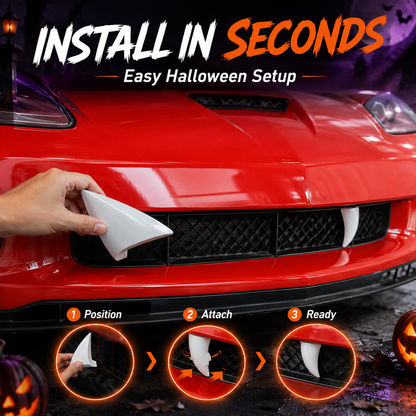 🧛 Halloween Car Vampire Fangs – Spooky Vehicle Decoration To Transform Your Ride