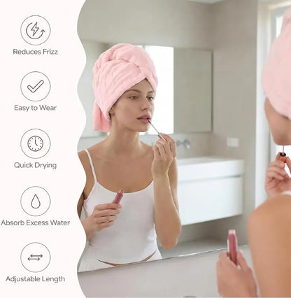 Extra-Thick Microfiber Quick-Dry Hair Towel Wrap