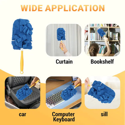 6-Pack Reusable 360° Microfiber Duster Refills – Machine Washable Dust Cleaning Heads