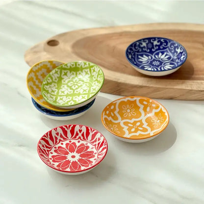 ✨ 6PCS Colorful Ceramic Dipping Bowls – Beautiful Sauce Dishes for Snacks, Appetizers & Elegant Table Settings
