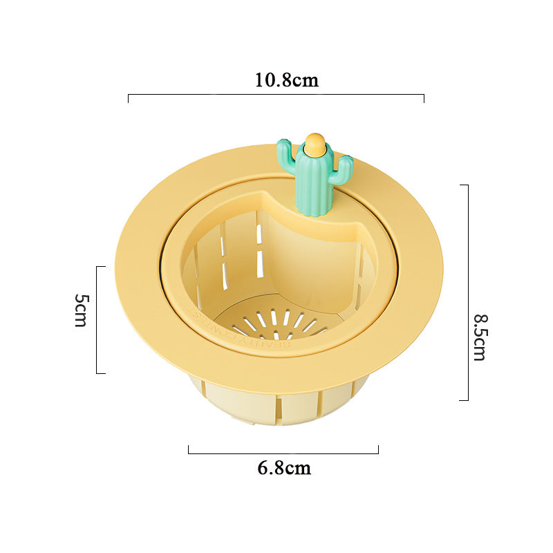 2pcs Cactus Sink Filter Basket – Cute Press-To-Dump Kitchen Sink Strainer