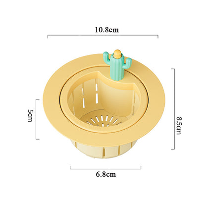 2pcs Cactus Sink Filter Basket – Cute Press-To-Dump Kitchen Sink Strainer