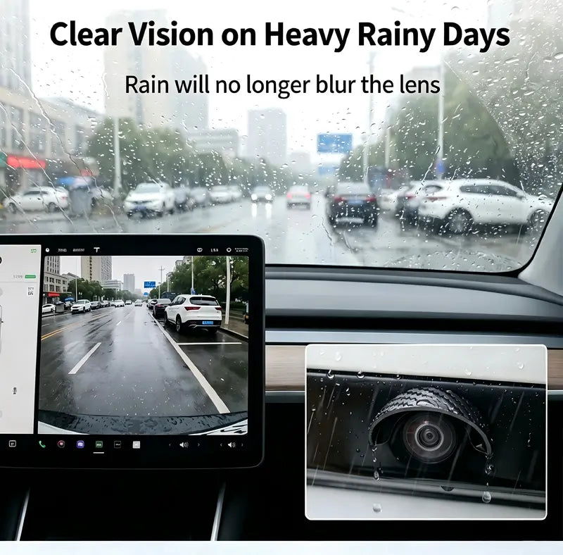 🌧️ 4PCS Car Backup Camera Rain Shield – Clearer Rear View in Rain