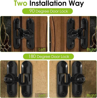 🔒 90°/180° Universal Door Security Lock – Extra Safety & Privacy