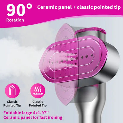 🔥 Portable Steam Iron for Clothes – 15s Fast Heat-Up, Powerful Wrinkle Remover & Travel Garment Steamer