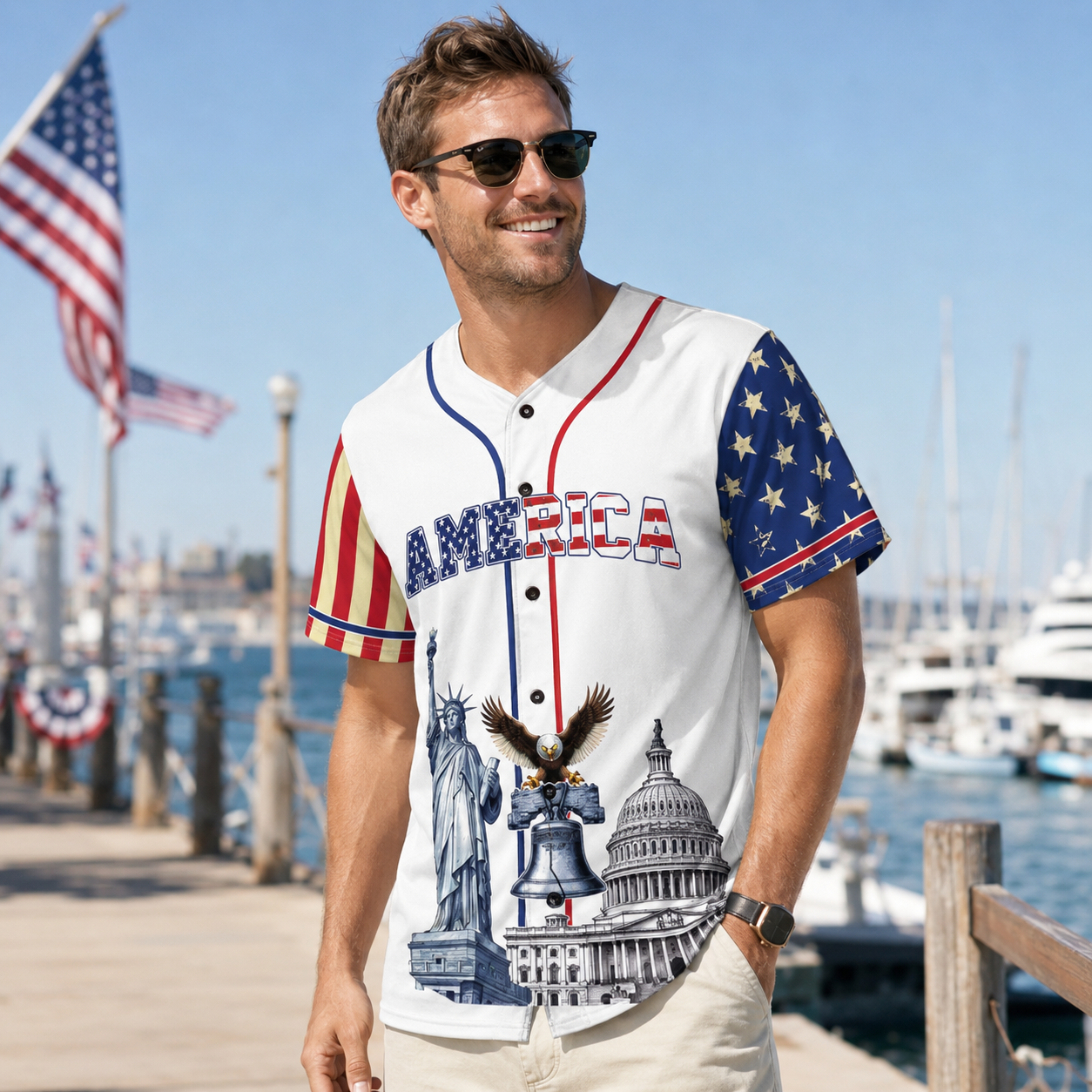 USA 250th Anniversary Baseball Jersey | 1776–2026 Patriotic Semiquincentennial Shirt