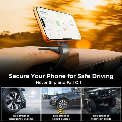 🚗 Magnetic Car Phone Mount – Strong Hold, 95° Adjustable Hands-Free Dashboard Holder