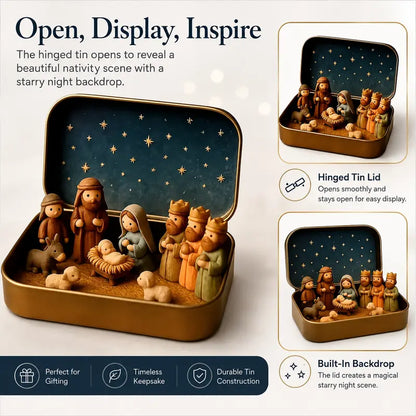 ✨ Mini Nativity Scene Set – A Tiny Christmas Keepsake Full of Faith & Love