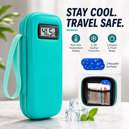 Insulin Cooler Travel Case with Temperature Display
