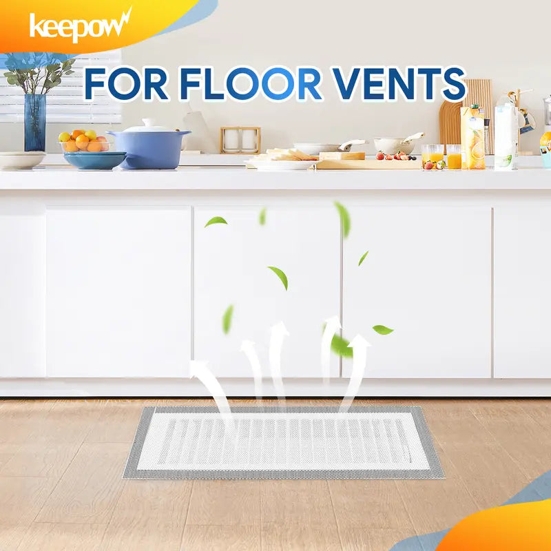 🧲 Magnetic Floor Vent Mesh Covers – Keep Debris Out | 4-Pack
