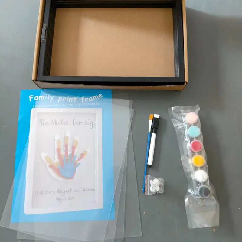 DIY Handprint Keepsake Kit for Family – Clay Imprint Craft Frame for Couple, Parent & Child – Creative Gift