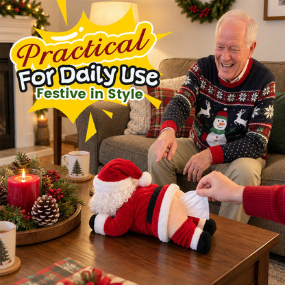 🔥Funny Santa Butt Tissue Box Holder – Hilarious Christmas Decor & White Elephant Gag Gift