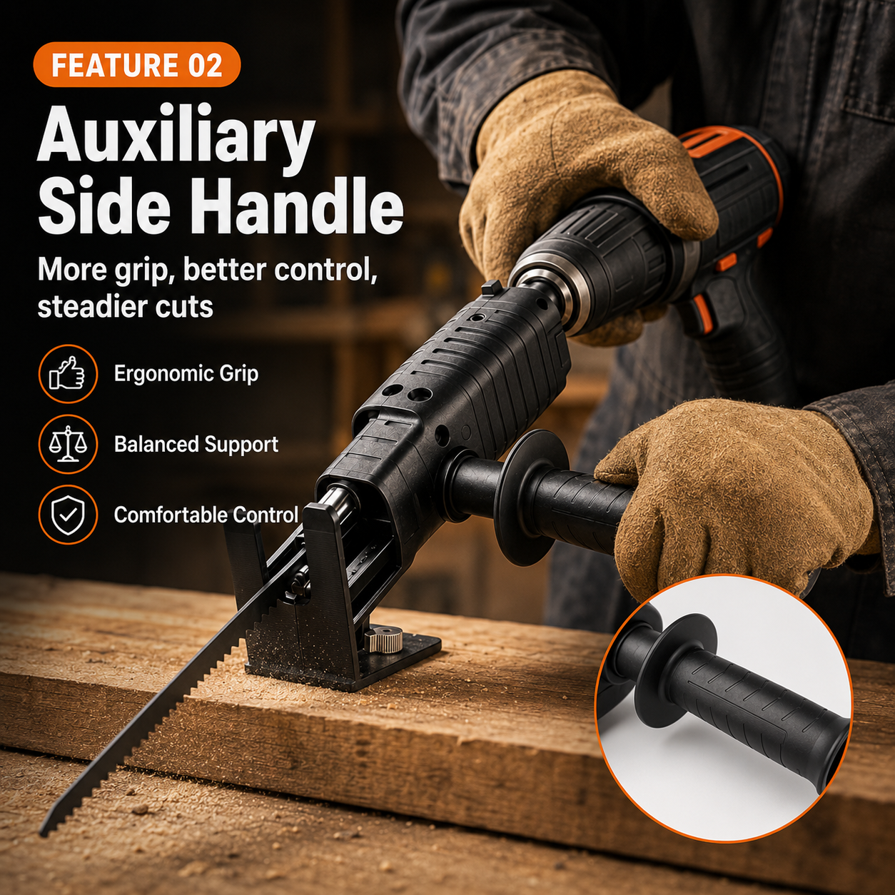 1 Count Reciprocating Saw Attachment for Drill