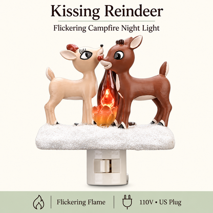 Flickering Campfire Plug-In Night Light – 7 Charming Holiday Designs