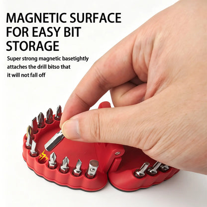 🦷 Magnetic Tooth Drill Bit Holder – Funny Dentist Screwdriver Bit Organizer & Mini Stubby Driver