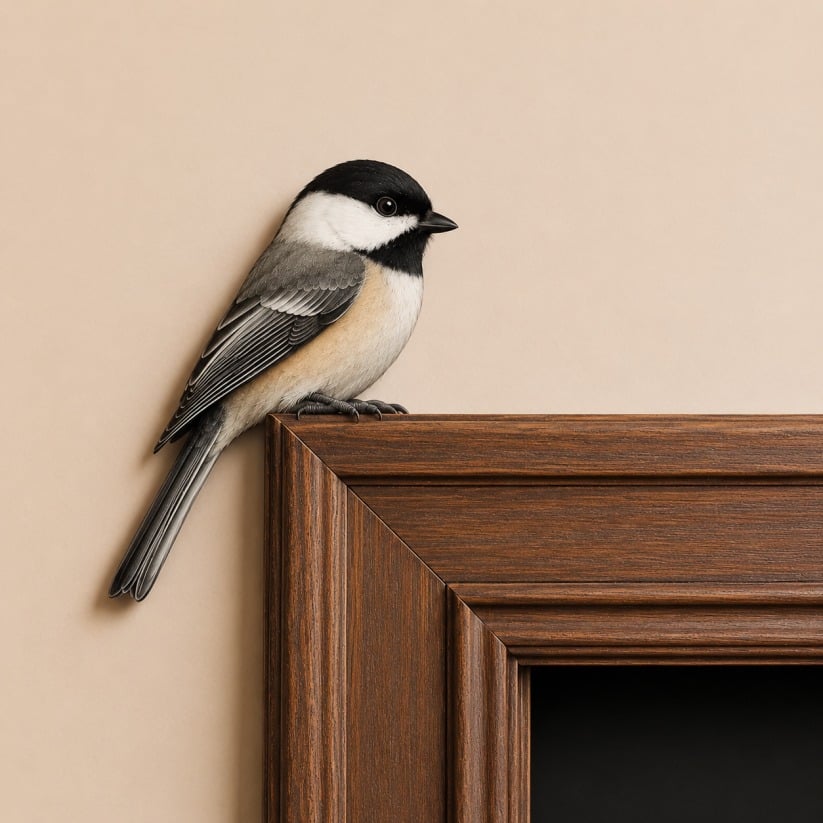 🔥Last Day: Buy 3 Get 1 Free - 🐦✨Wooden Chickadee Door Topper