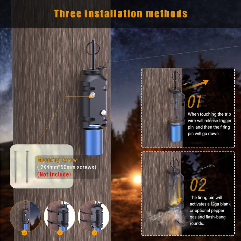Camping Perimeter Trip Alarm | 12 Gauge Early Warning Security Device