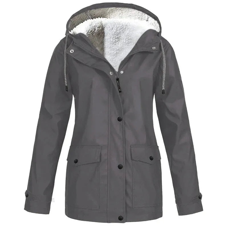 🏆 LIMITED TIME 65% OFF ❤️‍🔥 Women's Plush-Lined Windproof Hooded Jacket