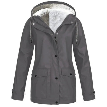 🏆 LIMITED TIME 65% OFF ❤️‍🔥 Women's Plush-Lined Windproof Hooded Jacket