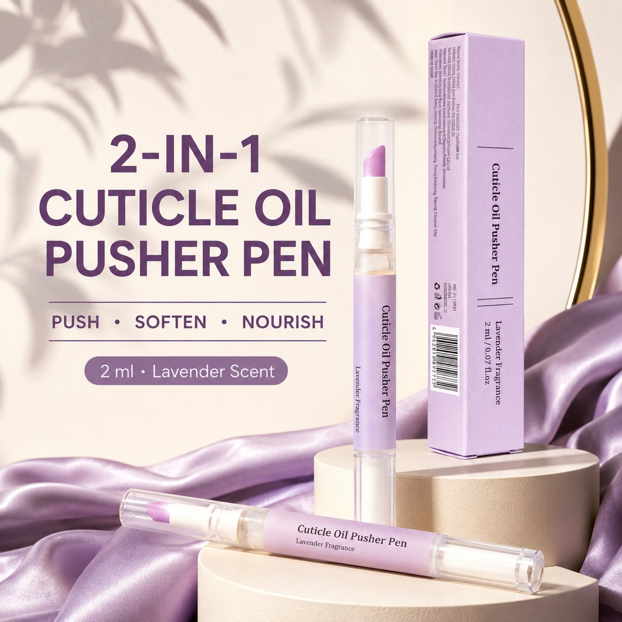 💅 2-in-1 Cuticle Oil Pusher Pen – Precision Nail Care Tool with Moisturizing Oil for Soft, Polished Cuticles