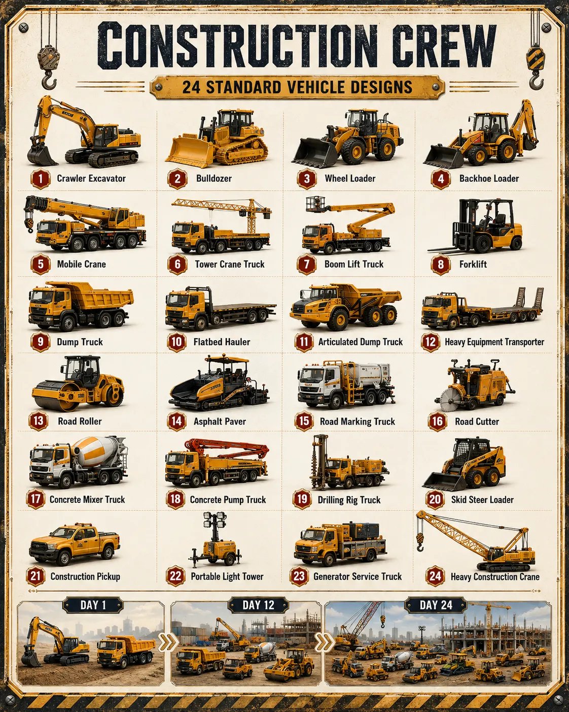 🚜Build the Fleet Collection 24-Day Vehicle Advent Calendar Series | ✨A New Adventure Every Morning