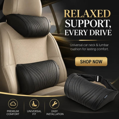 💯Premium Car Seat Headrest & Lumbar Support Cushion