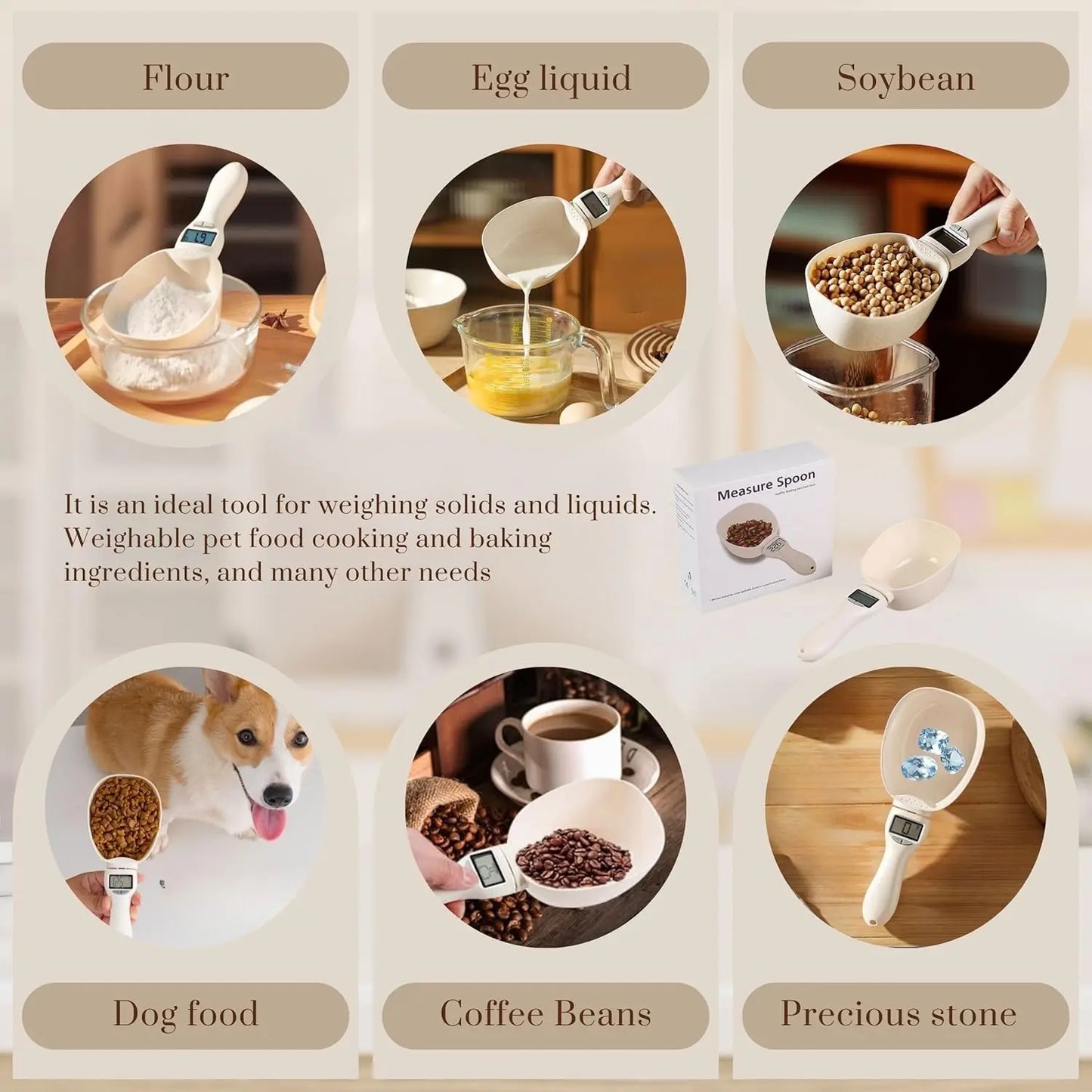 🥄 HOT SALE | Electronic Weighing Spoon Scale – 800g/0.1g Digital Measuring Spoon with LCD Screen for Kitchen & Pet Food