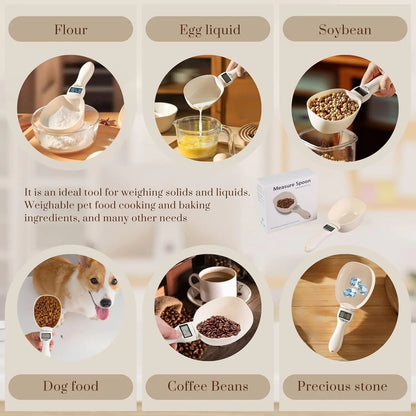 🥄 HOT SALE | Electronic Weighing Spoon Scale – 800g/0.1g Digital Measuring Spoon with LCD Screen for Kitchen & Pet Food