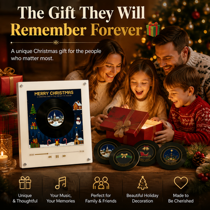 The Christmas Record That Plays Your Favorite Songs 🎄 – NFC Vinyl Music Display with LED & Rotating Disc