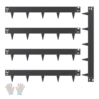Galvanized Steel Garden Edging – 5-Pack, Flexible & Rust-Resistant Landscape Borders