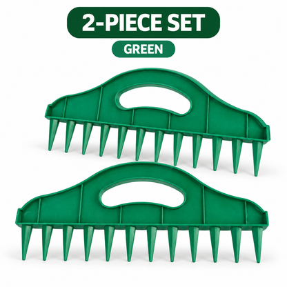 🌱 2-Pack Garden Seed Spacing Tool – Multi-Row Soil Dibbler & Furrow Maker