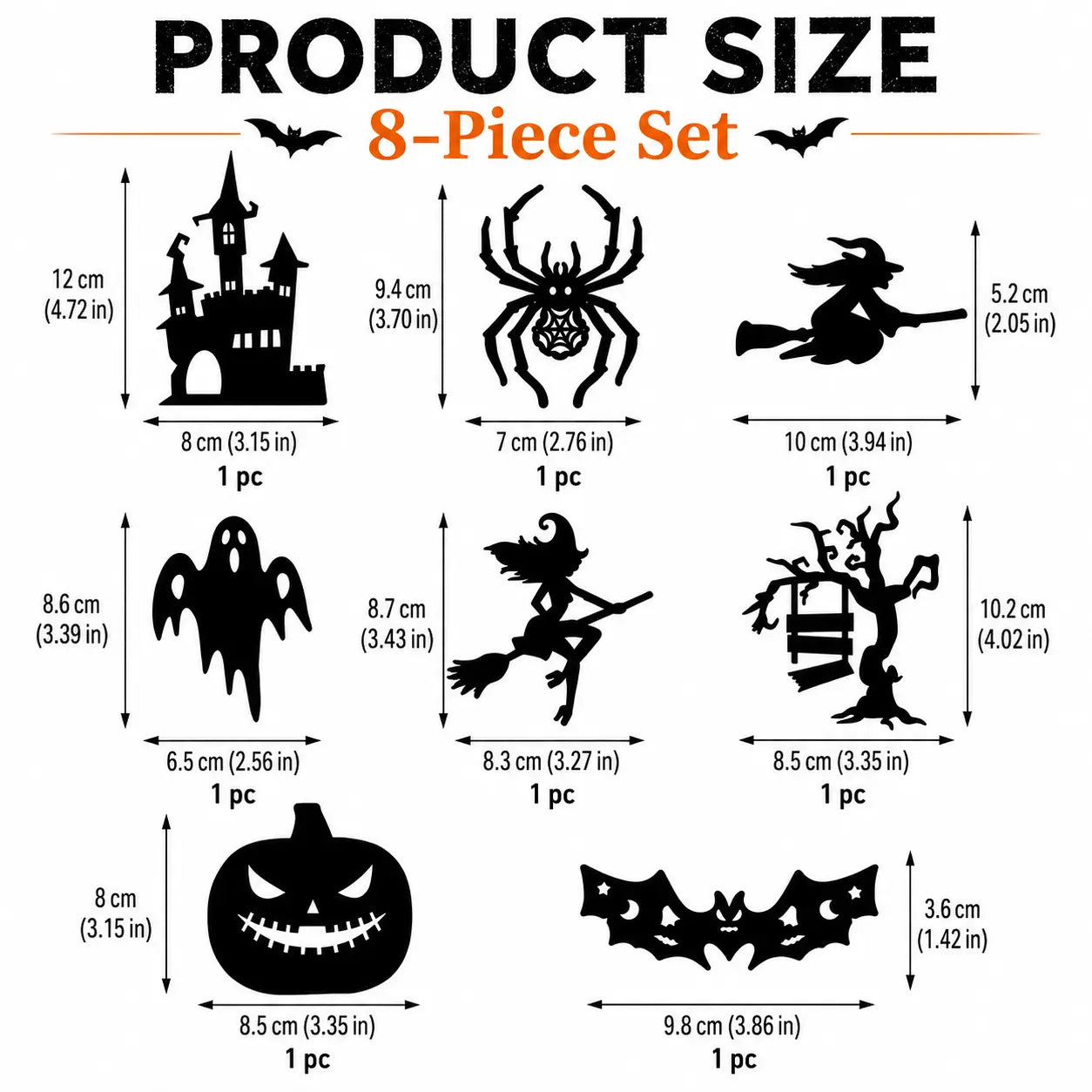 Halloween LED Silhouette Wall Light Stickers