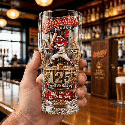 Let's Go Tribe! 125th Anniversary Commemorative Pint Glass
