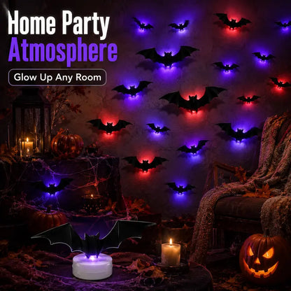 🦇 3D LED Bat Wall Decorations – Create a Spooky Halloween Glow in Seconds!