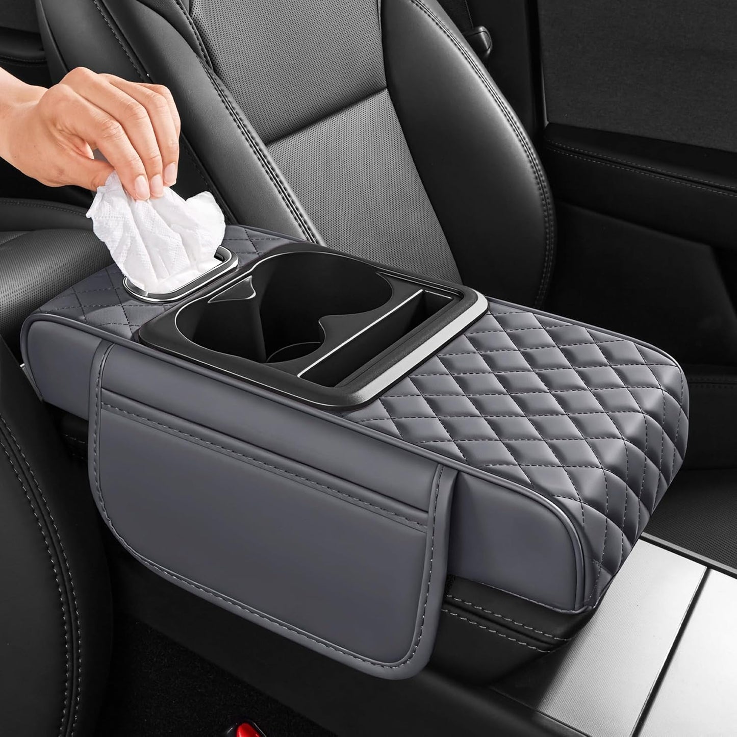 Car Center Console Armrest Organizer | 5-in-1 Storage Cover