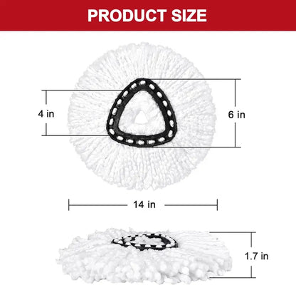 🧹 Microfiber Spin Mop Refills + Scrub Brush Set – Fits O-Cedar EasyWring 1-Tank System