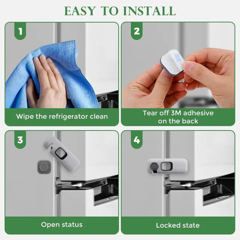 🔒 5-Pack Child Safety Locks – No Drill, Easy Install