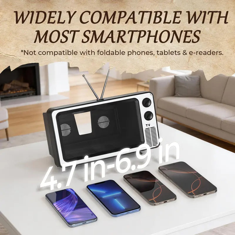 📺 Retro TV Phone Screen Magnifier – Foldable HD Mini Cinema